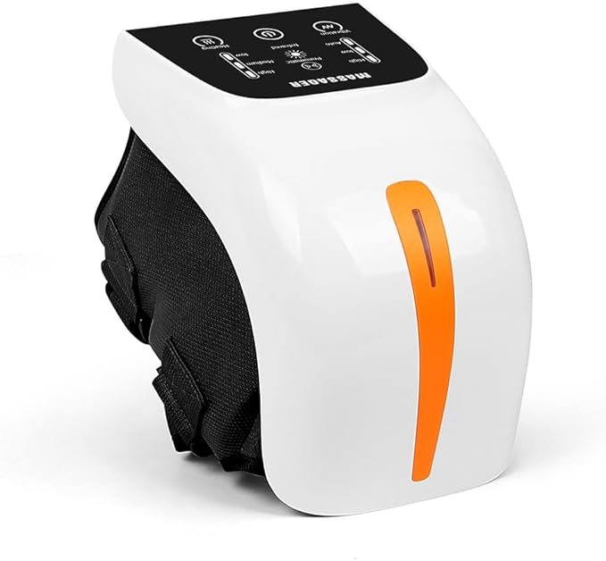 IdealProducts Knee Massager Pro+ with Heat Red Light Therapy and Vibration 6-in-1 Dual-Wavelength - Cordless Portable Adjustable Straps Knee Pain Relief