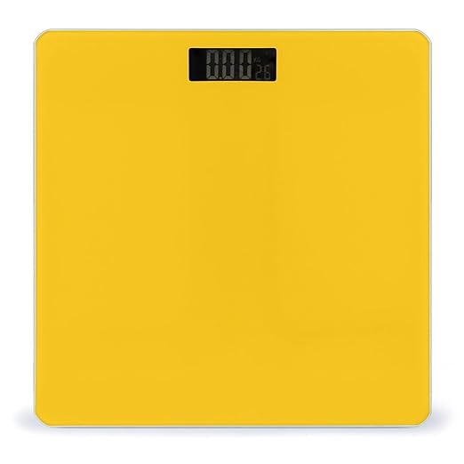 Milk Duck YellowScale for Body Weight with LCD High Precision Weighing Scales Fashion Sturdy Tempered Glass Weight Scales Easy-to-Read Digital Bathroom Scale for Daily 400lb