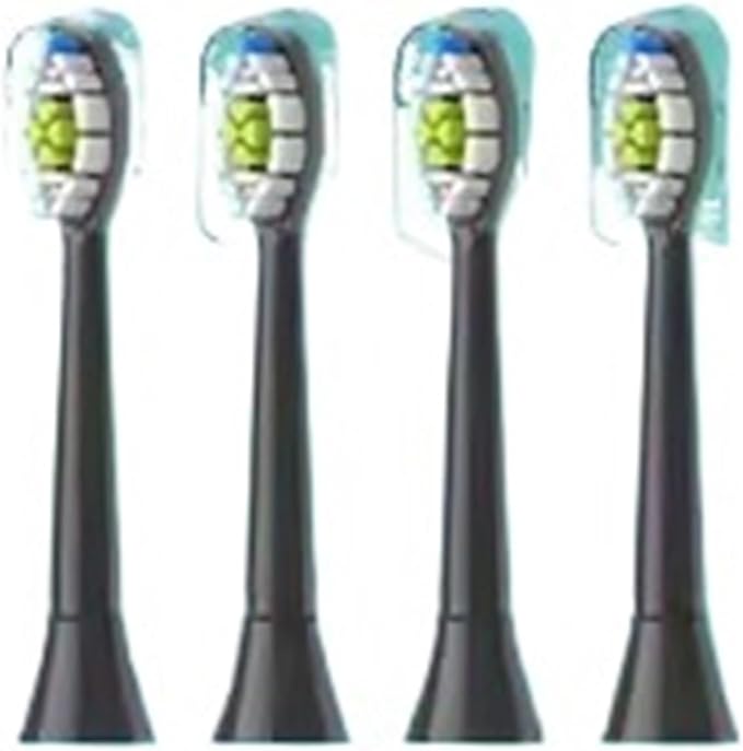 Replacement Toothbrush Heads Compatible with Philips Electric for EasyClean HealthyWhite and Other Snap-On Handles(4pcs Black)