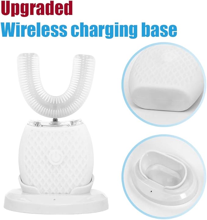 Automatic Toothbrush U Shaped Toothbrush for Adults 360° Toothbrush 30'' Automatic Timer Wireless Charging Washable Travel Home