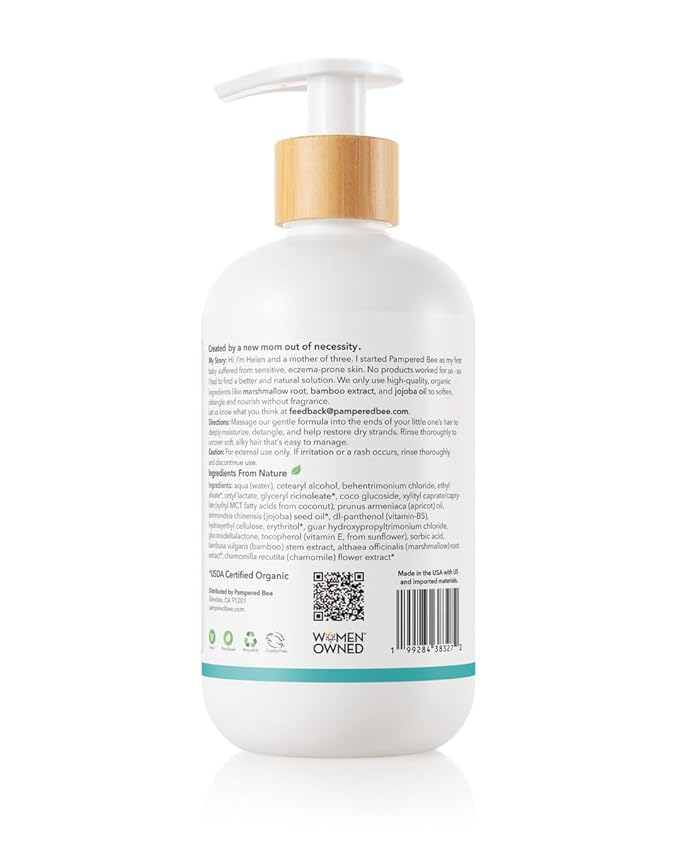 Shampoo &amp Body Wash + Conditioner Combo Set (Unscented) All Natural Formula for Newborns Toddlers and Kids 12 fl oz Each 12 Fl oz Each
