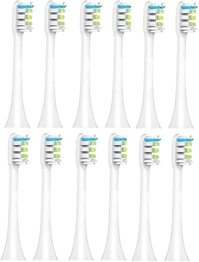 Compatible for 12pcs Replacement Brush Heads for X3 X5 X3U X1 V1 V2 Head with(12 White)