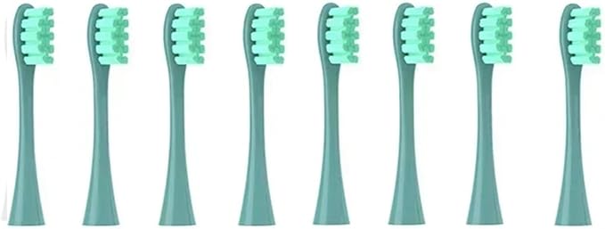Replacement Brush HeadsCompatible for Oclean X/X PRO/Air 2 /SE / Z1/ F1/ OneDuPont Deep Cleaning Nozzles Sonic Soft(8pcs Green)