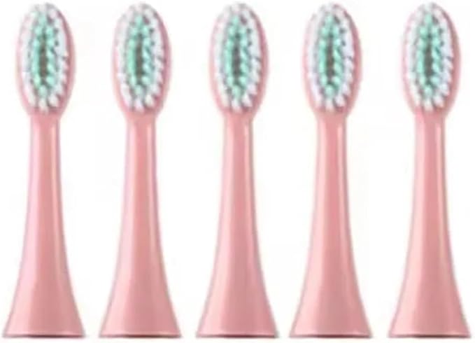 5pcs Soft Brush Heads Original Replacement for Children's Smart Sonic Electric Toothbrush Accessories(Pink 5pcs Head)