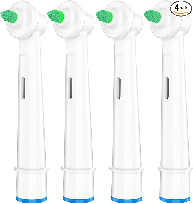 Orthodontic &amp Interdental Replacement Brush Heads Compatible with Oral-B Electric Toothbrushes 4-Pack End Tuft Design for Braces &amp Between Teeth Cleaning