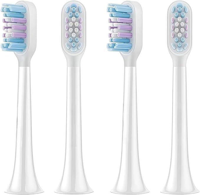 Replacement Brush Heads Compatible with Mijia T501/T501C Electric Toothbrush Head Clean Caring Replace Teeth Toothbrush Heads(2pcs Black)