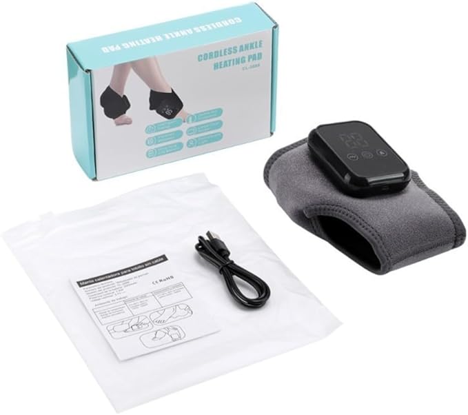 LEBHAR Rechargeable Electric Ankle Vibration Massage Joint Physiotherapy Instrument (Grey)