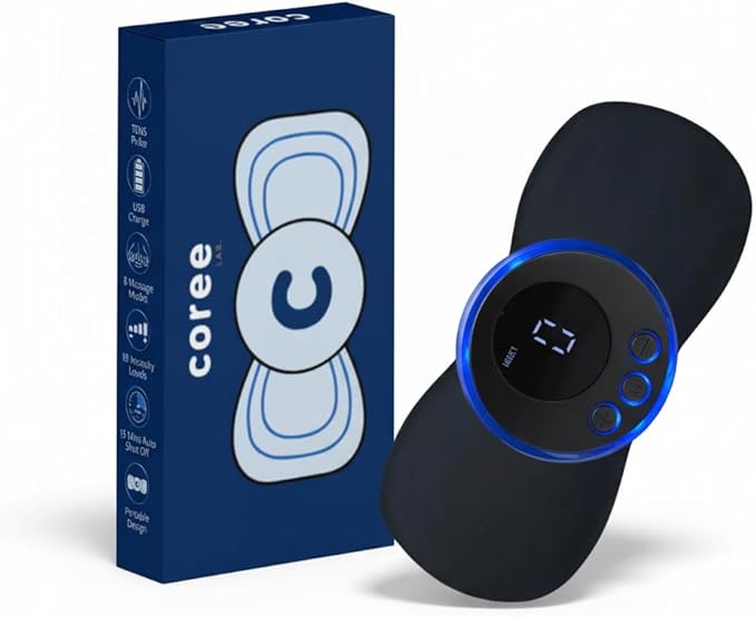 ESPF Massager for Pelvic Floor | Wireless Rechargeable EMS Mini Massager with 8 Modes Compact Muscle Stimulator with Sticky Pads for Back Waist Abdomen &amp Pelvic Area Relaxation