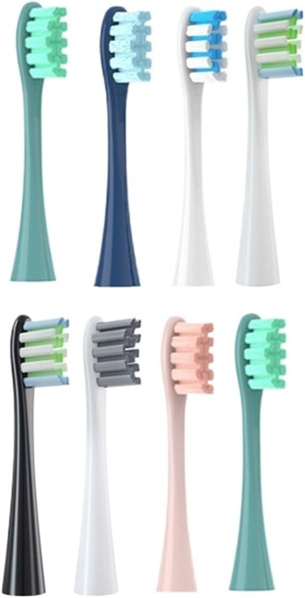 Compatible for Oclean Flow/X/X PRO/ Z1/ F1/ One/Air 2 /SE Brush Heads Soft Sonic Toothbrush Vacuum Bristle 7pcs Replacement(3Blue 4Wgreen)