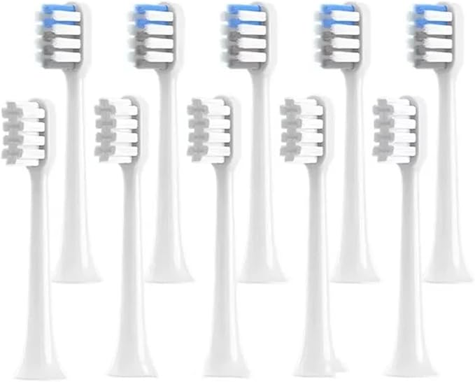 5/10PCS Toothbrushes Head Compatible for XIAOMI MIJIA T200 Soft Bristle Deep Cleaning Sonic Electric Toothbrush Nozzles(Ivory)