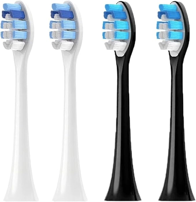 4-16pcs Replacement Toothbrush Heads Compatible for XH3/XH6/XH9/R(2White 2Black)