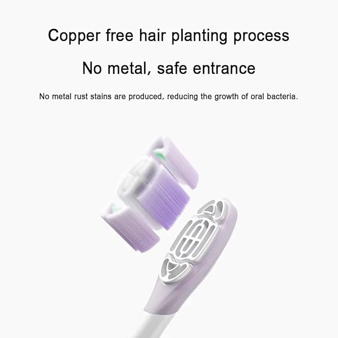 Compatible for Mijia Electric Toothbrush Brush Head 3/6PCS Compatible for Sonic Vibration Pro 4 Brushing Modes IPX8 Waterproof(3PCS Clean Version)