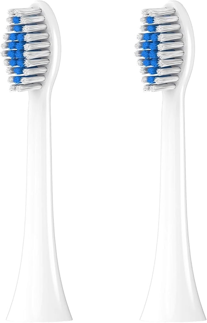 2/4/8/12/20 Pcs Soft Brush Heads Compatible for Philips Electric Toothbrush Replacement Toothbrushes Head Refill for 1100 2100(White-2 Pcs)