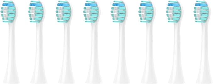 Compatible for Sonicool Electric Toothbrush Head 051B Cleaning Replacement Bristle Brush Heads Nozzles4/8/16pcs(8PCS White)