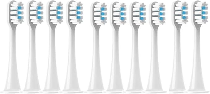 Replacement Brush Heads for T300/T500/T700 Electric Toothbrushes(10White)