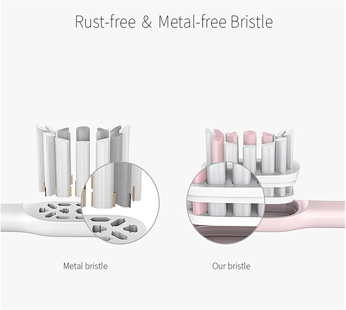 4pcs Toothbrush Heads ReplacementCompatible for SOOCAS X1 X3 X3U X5 Replacement Heads(4pcs Pink)