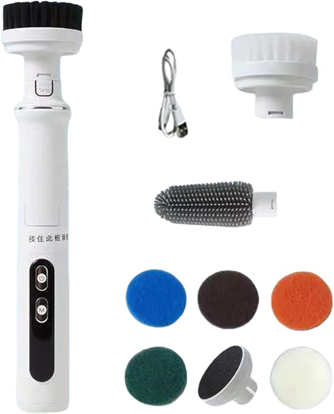 Cordless Automatic Rotation Tool Featuring Multiple Brush Head for Efficient Electric Brush