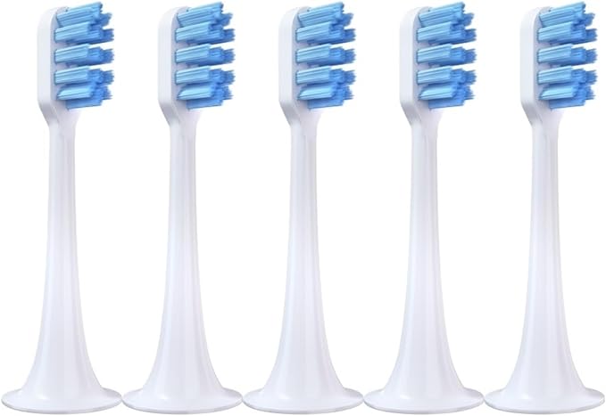 10PCSCompatible for T300/500 Replacement Brush Heads Toothbrush Vacuum Soft Bristle Suitable Nozzles(Blue-Soft)