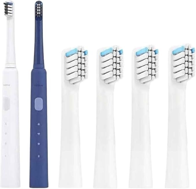 10PCS Electric Toothbrush Replacement Heads for Realme N1 N2 RTX2103 SN301 Soft Bristle Nozzles(10pcs Blue)