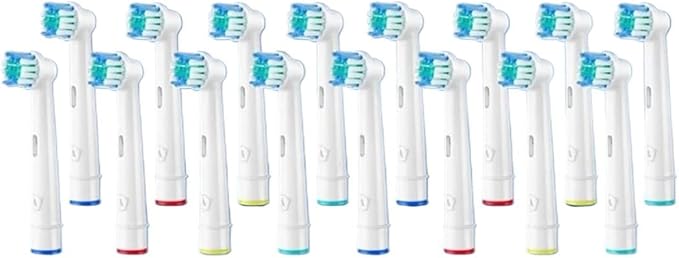 Replacement Toothbrush Heads Compatible For Oral-B Braun Electric Precision Clean Brush Heads Refill For 7000/Pro 1000/9600/ 5000/3000/8000(Black L+R)