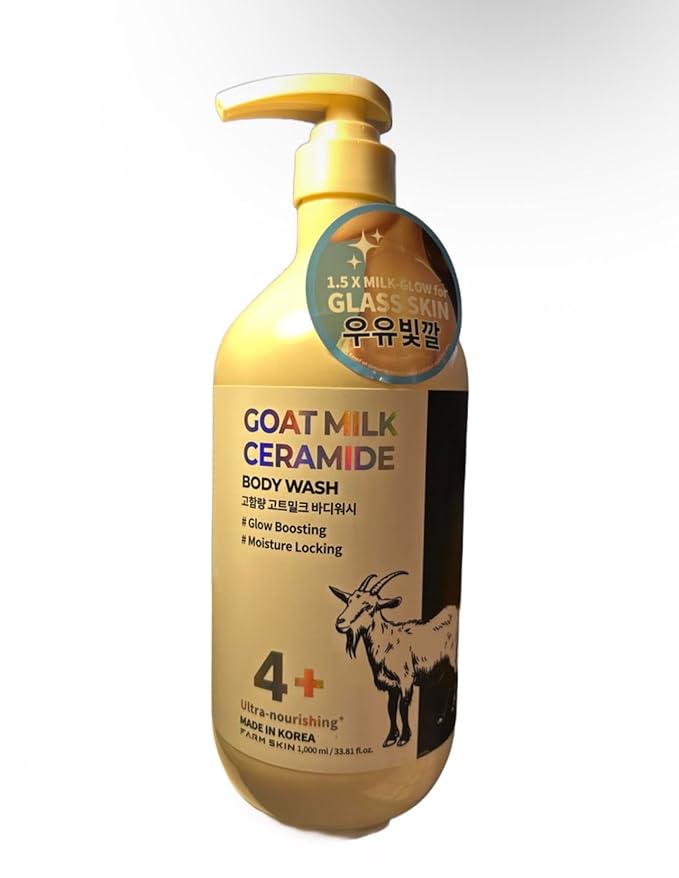 GOAT MILK CERAMIDE BODY WASH Made In Korea (Pack Of 1) 1000ML/ 33.81Fl. Oz.