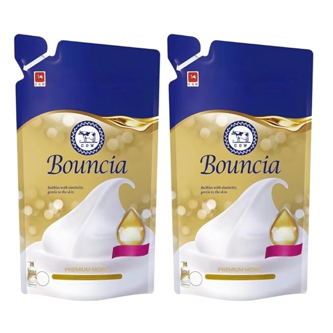Bouncia Premium Moist Body Wash Soap Refill 11.6 fl oz Pack of 2 Gentle Moisturizing Formula