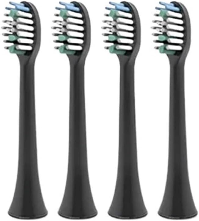 4pc Tooth Brush Head Replacement for S100 Ultrasonic Toothbrush(Black-10)
