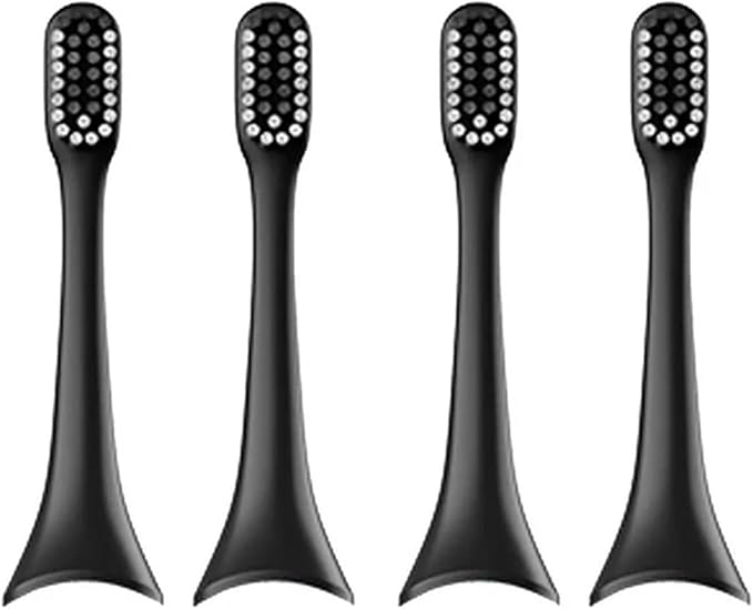 Compatible for ENCHEN Aurora T+ Electric Toothbrush Head Accessories Adult Replacement Brush Nozzle(4PCS Black)