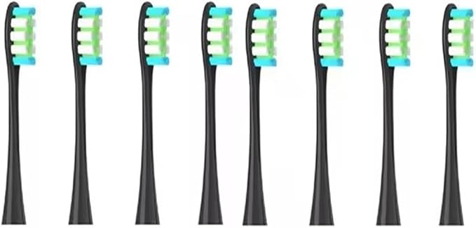 Soft Vacuum Bristle Electric Toothbrush Heads Compatible with X Pro Z1 F1 One Air 2 SE - 8 Pack 12(8pcs Black)