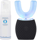 Ultrasonic Automatic Toothbrush Auto Toothbrush for Adult 360° Sonic Toothbrush Waterproof Rechargeable Electric Ultrasonic Toothbrush Teeth whitening Brush for Home and Travel Use (Black)
