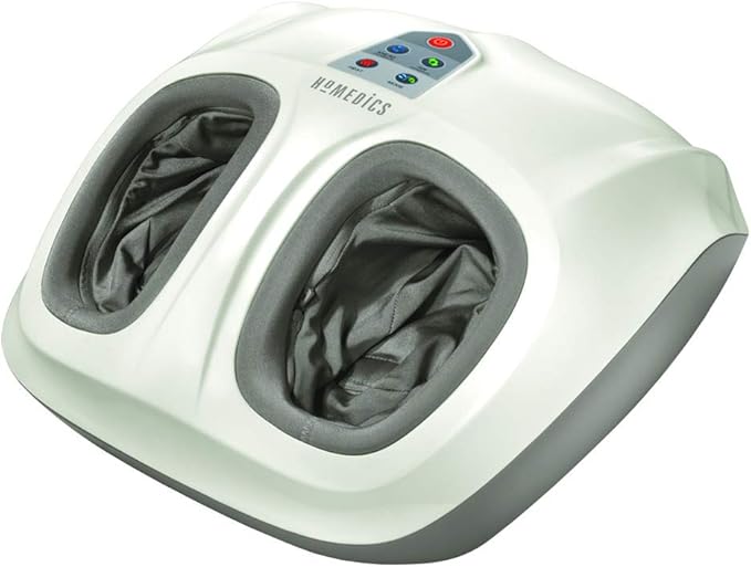 Homedics Shiatsu Air 2.0 Foot Massager with Soothing Heat and Rhythmic Air Compression 3 Customized Controls and Intensities Washable Liner at-Home Kneading Massage Relaxes Feet 3 Speed Options