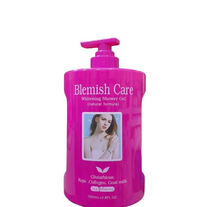 Whitening Shower Gel with Glutathione Kojic Acid Collagen and Goat Milk Natural Formula Skin Brightening Body Wash 1000ml 33.8 Fl Oz