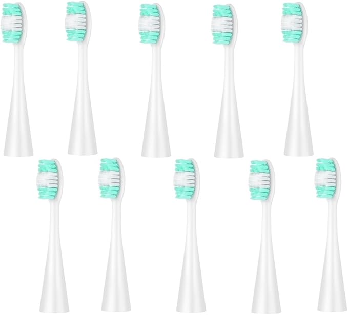 10/8pcs Electric Toothbrush Replacement Heads for LC-H156/M07 Smart Tooth Brush(Black and White)