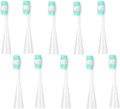 10/8pcs Electric Toothbrush Replacement Heads for LC-H156/M07 Smart Tooth Brush(Black and White)