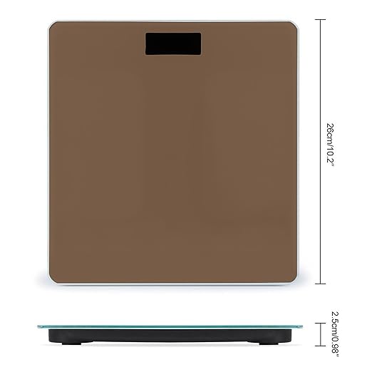 Women's Fashion Automatic Switch Digital Bathroom Weighing Scale Smart Scale Brown