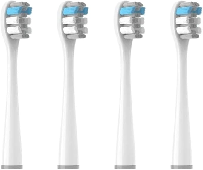 6CS Toothbrushes Head for Y1S/Y4/U1/U2/U3/P1/P4 Soft Sonic Electric Toothbrush Clean Nozzles(4CircylarGray)