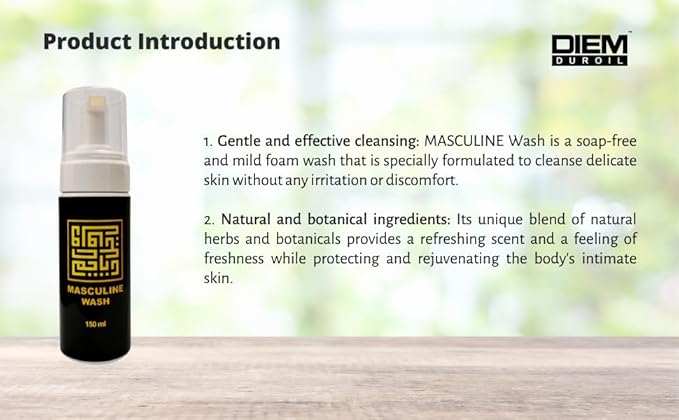 Masculine Wash 150ml – Oud Scented Intimate and Body Wash for Men