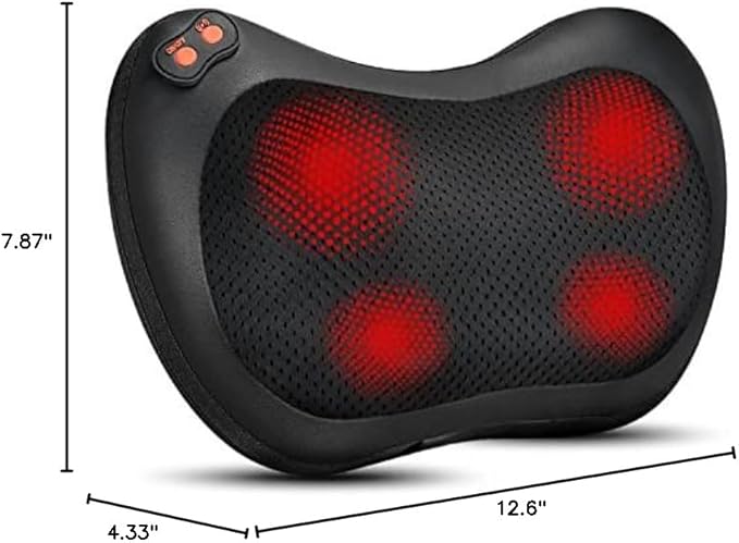 Back Massager Shiatsu Neck Massager with Heat Electric Back Massager for Shoulder Back Leg Deep Tissue Kneading Massage to Relief Muscles Massage Pillow for Mom/Dad/Women/Men