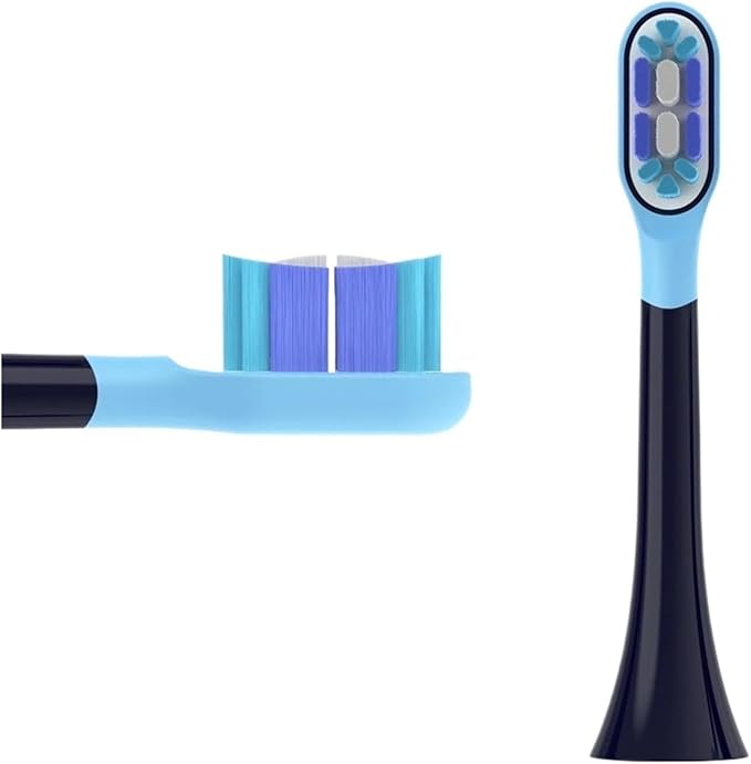 8Pcs Replacement Toothbrush Heads Compatible for T301 T302 T501 with Soft Bristles(8 Black)