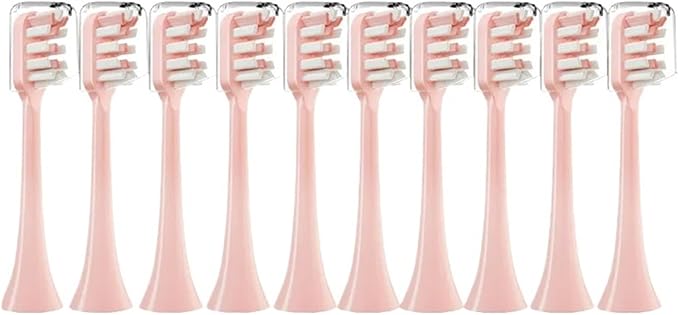 Replacement Brush Heads for X3 X5 V1 X3U 5-10pcs Bristle Electric Toothbrush Sealed Packed(10 Pink)
