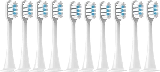 Hot Replacement Brush HeadsCompatible for Xiaomi Mijia T300/T500/T700 for Electric Toothbrushes with Caps Sealed Package Soft(10White)
