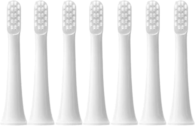 7PCS Soft Bristle Sonic Electric Toothbrush Replacement Brush HeadsCompatible for XiaoMi Mijia T100 Dupont Nozzles(7 White)