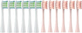 4/12PCSCompatible for Toothbrush Head for X/X Pro/Z1/F1/One/Air 2/SE Electric Sonic(12PCS-White-Pink)