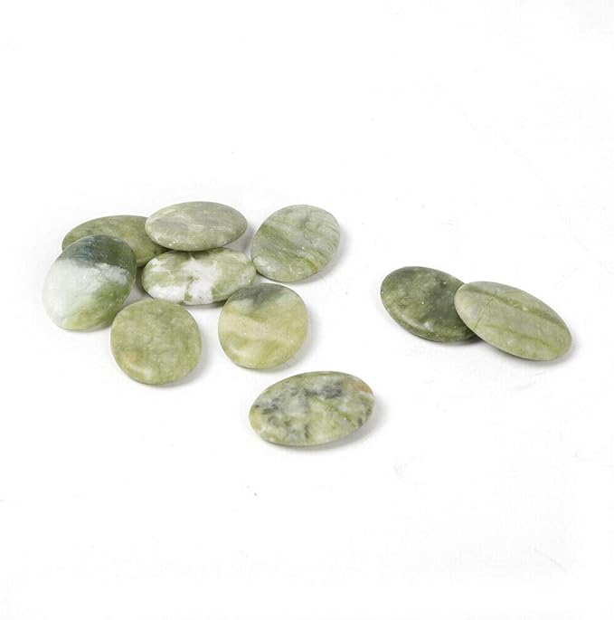 YIYIBYUS 16PCS Hot Stone Massage Spa Set Natural Jade Heated Warmer Heating Rocks with Package Box for Spa