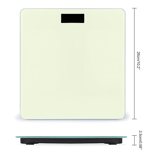 Men's Smart Scale for Body Weight Digital Bathroom Weighing Scale Automatic Switch Energy Saving Scale Milk Yellow