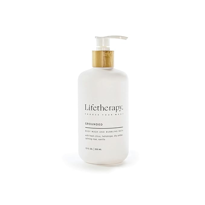 Lifetherapy 3-in-1 Body Wash Bubble Bath &amp Hand Wash – Grounded | Clean Skin-Loving Formula | Vegan &amp Gluten Free | Nourishing &amp Revitalizing | Free From Parabens Sulfates &amp Phthala