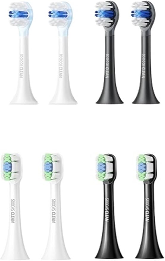Compatible for SOOCAS Electric Toothbrush Compatible for X1 X3 X3U X5 Teeth Brush Replacement Heads(White 4 pcs)