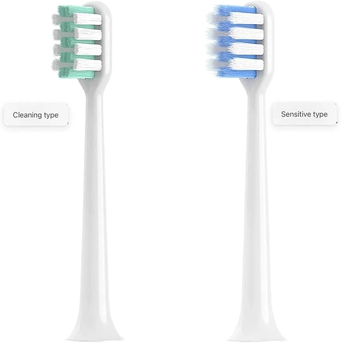 Compatible for Dr-Bei C1/C2/E0/S7 Bet-c01 Electric Toothbrush Replacement Heads Deep Cleaning Soft Bristle Nozzles4/8/16pcs(8 Cleaning Type)