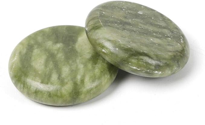 YIYIBYUS 16PCS Hot Stone Massage Spa Set Natural Jade Heated Warmer Heating Rocks with Package Box for Spa