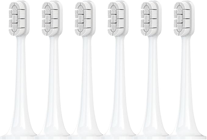 Compatible with Toothbrush Head T300/T500 Mijia DDYS01SKS/MES601/T700 Replacement MES602/604(Clean WH 6 Pcs)